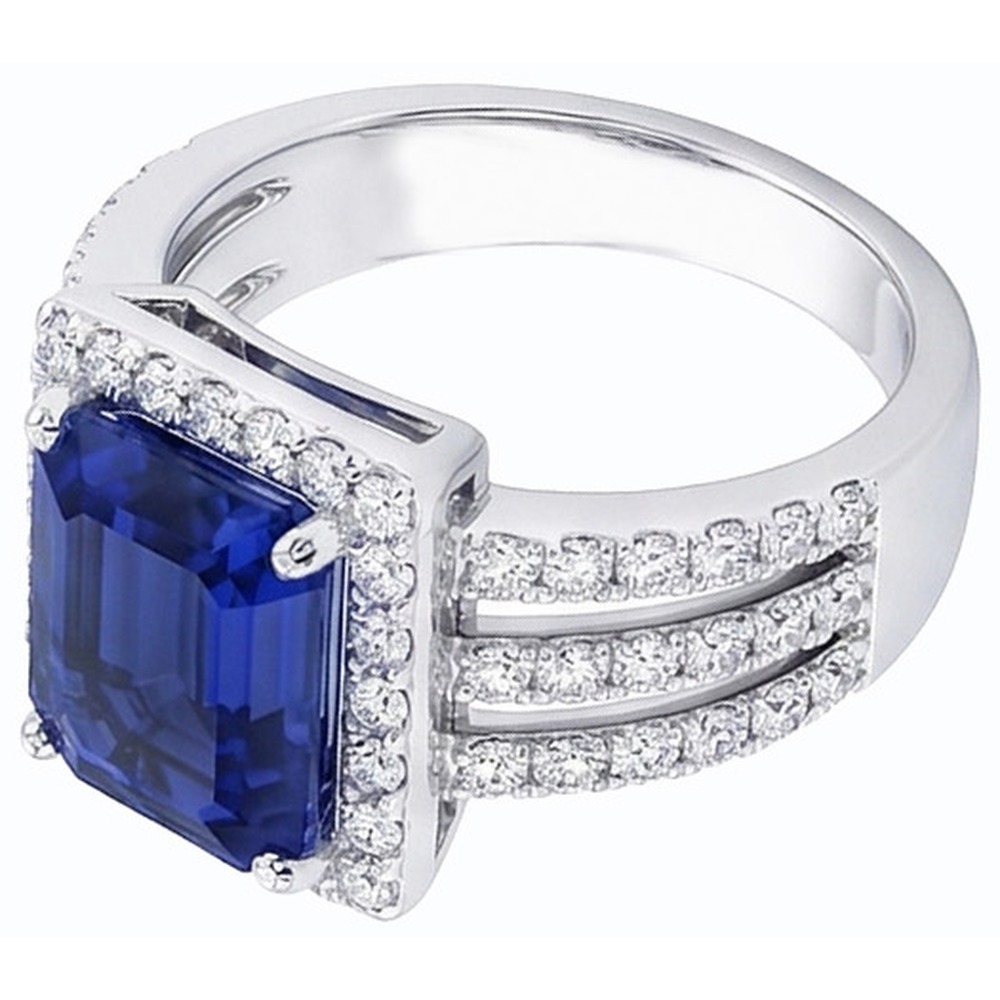 echter round diamant 5.50Karat ring Draufsicht