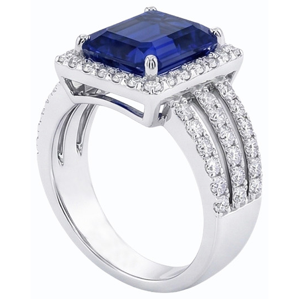 echter round diamant 5.50Karat ring Profilansicht