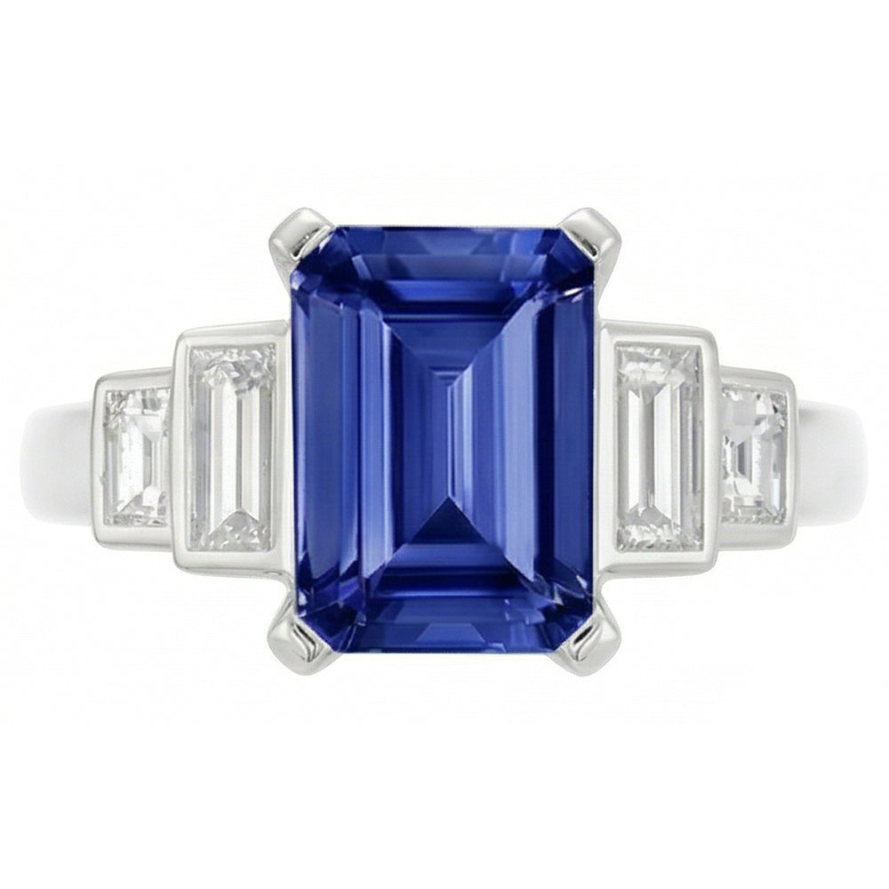 echter baguette diamant 2.50Karat ring Detailansicht