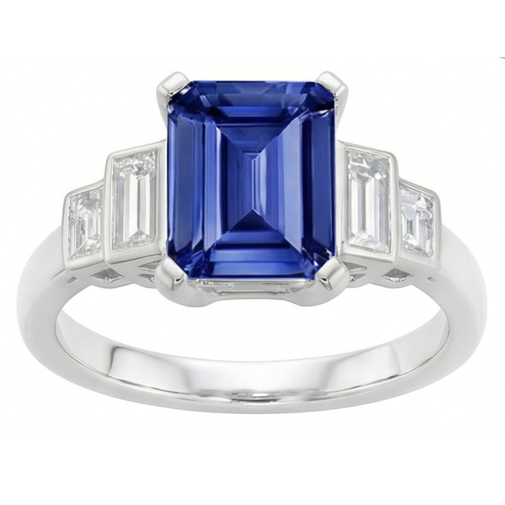 echter baguette diamant 2.50Karat ring Draufsicht