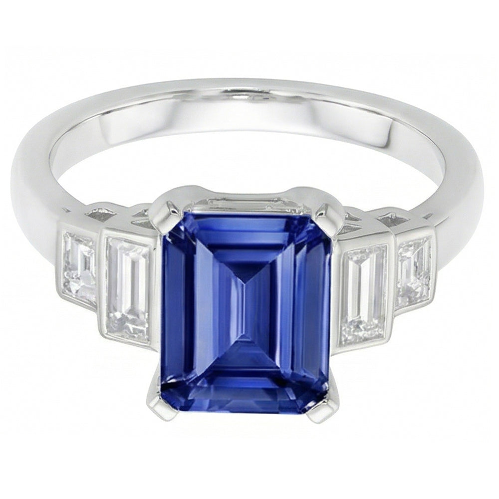 echter baguette diamant 2.50Karat ring Profilansicht