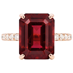 Smaragd Rubin Edelstein Natur Erde Mined Diamant Ehering 11,25 Karat Roségold 14K