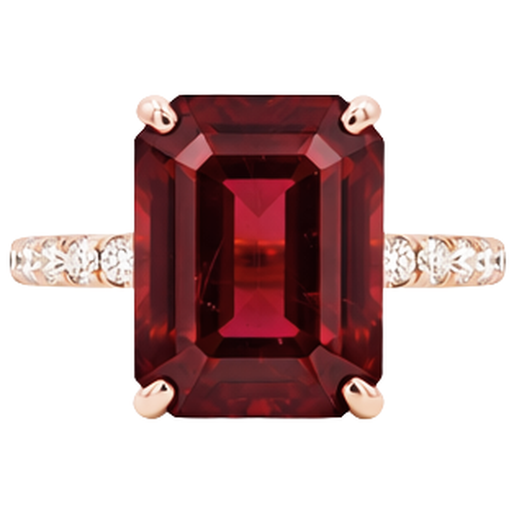 Smaragd Rubin Edelstein Natur Erde Mined Diamant Ehering 11,25 Karat Roségold 14K