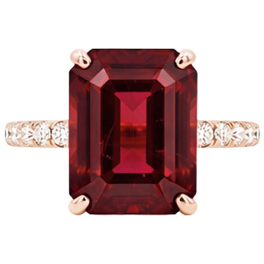 Smaragd Rubin Edelstein Natur Erde Mined Diamant Ehering 11,25 Karat Roségold 14K