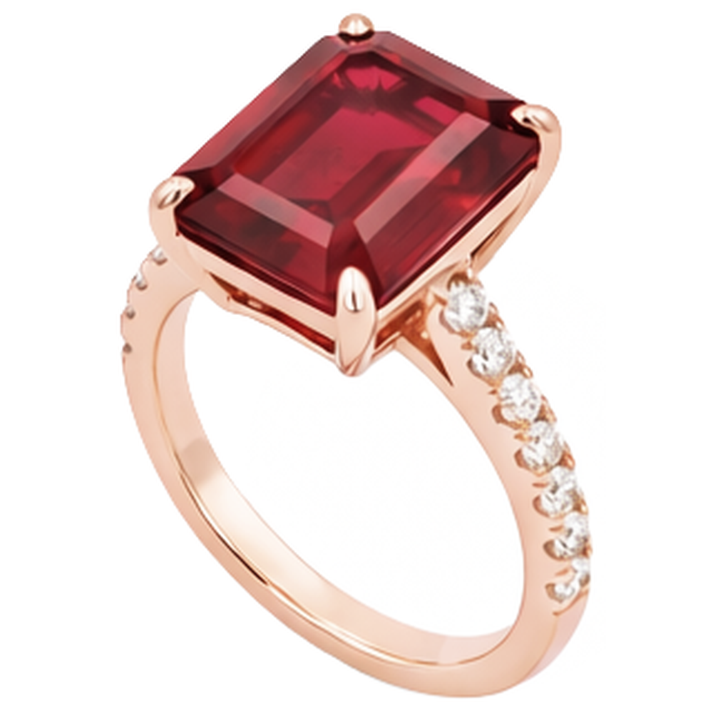 Smaragd Rubin Edelstein Natur Erde Mined Diamant Ehering 11,25 Karat Roségold 14K