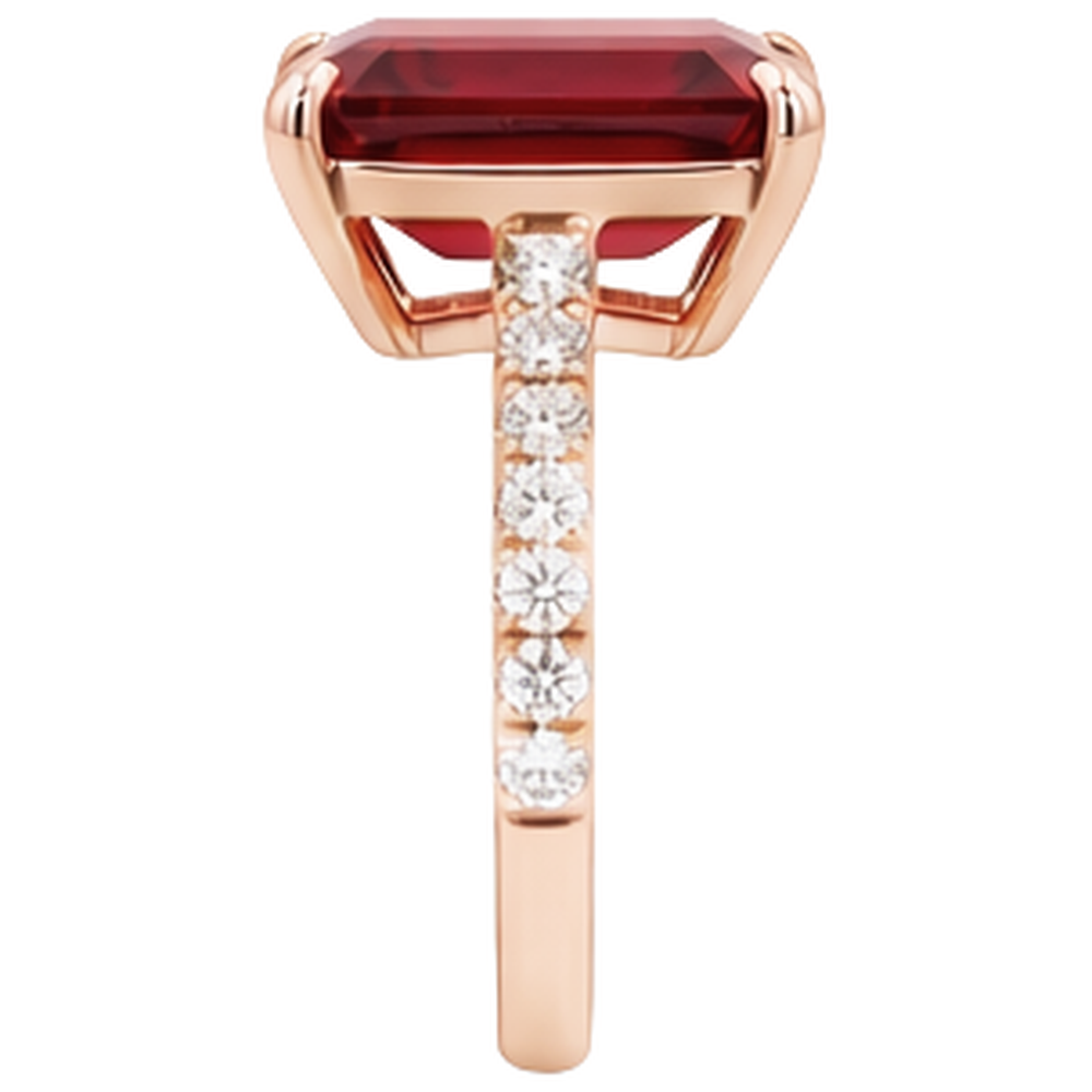 Smaragd Rubin Edelstein Natur Erde Mined Diamant Ehering 11,25 Karat Roségold 14K