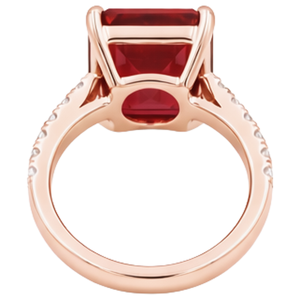 Smaragd Rubin Edelstein Natur Erde Mined Diamant Ehering 11,25 Karat Roségold 14K