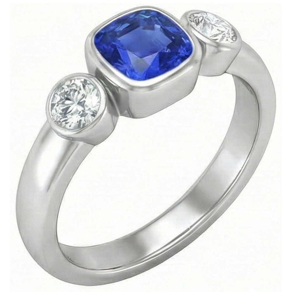 echter round diamant 1.50Karat ring Vorderansicht