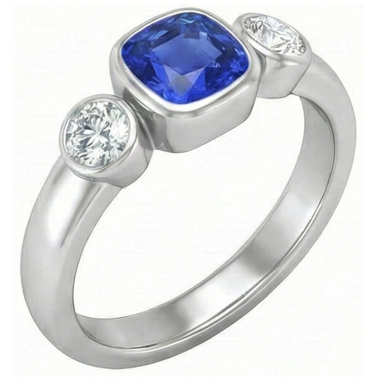 echter round diamant 1.50Karat ring Vorderansicht