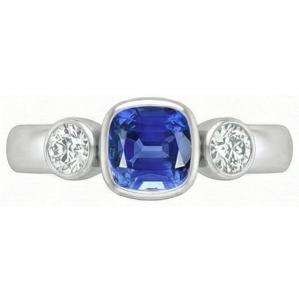 echter round diamant 1.50Karat ring Seitenansicht