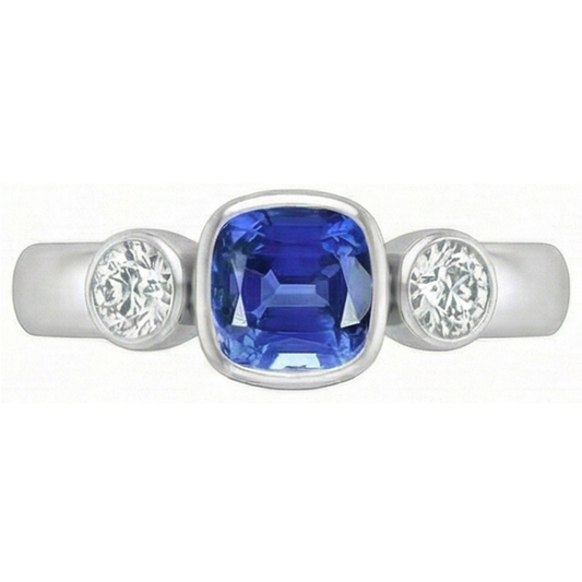 echter round diamant 1.50Karat ring Seitenansicht