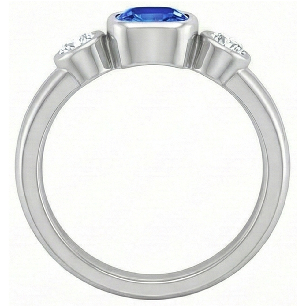 echter round diamant 1.50Karat ring Profilansicht