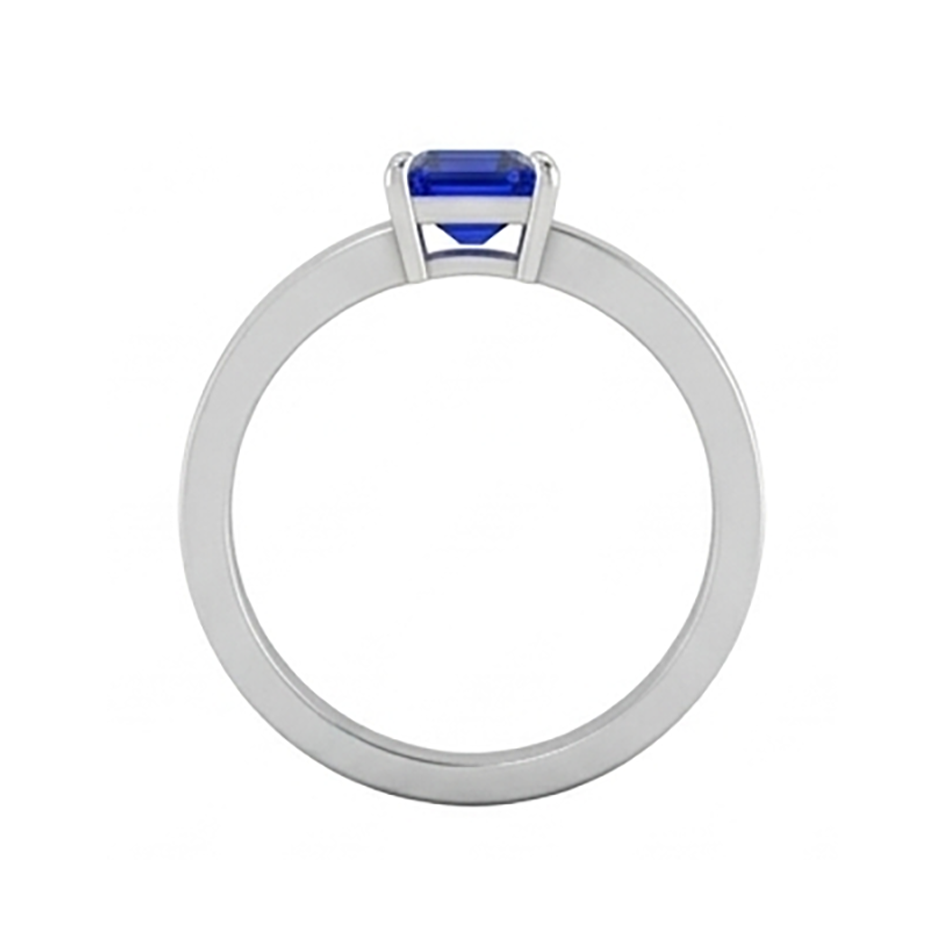 Smaragd Solitaire Edelstein Ring 1,50 Karat Ceylon Saphir Zinken Set