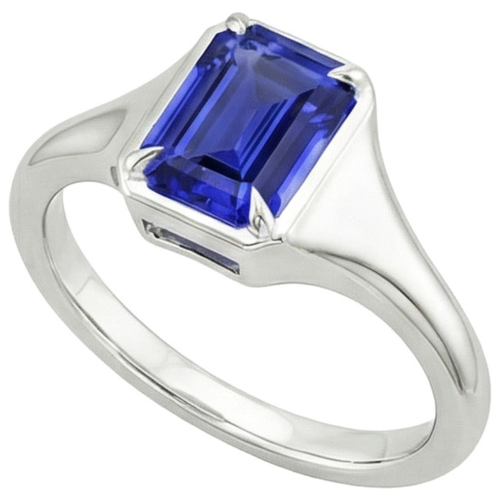 Smaragd Solitaire Ring Sri Lanka Saphir 3 Karat