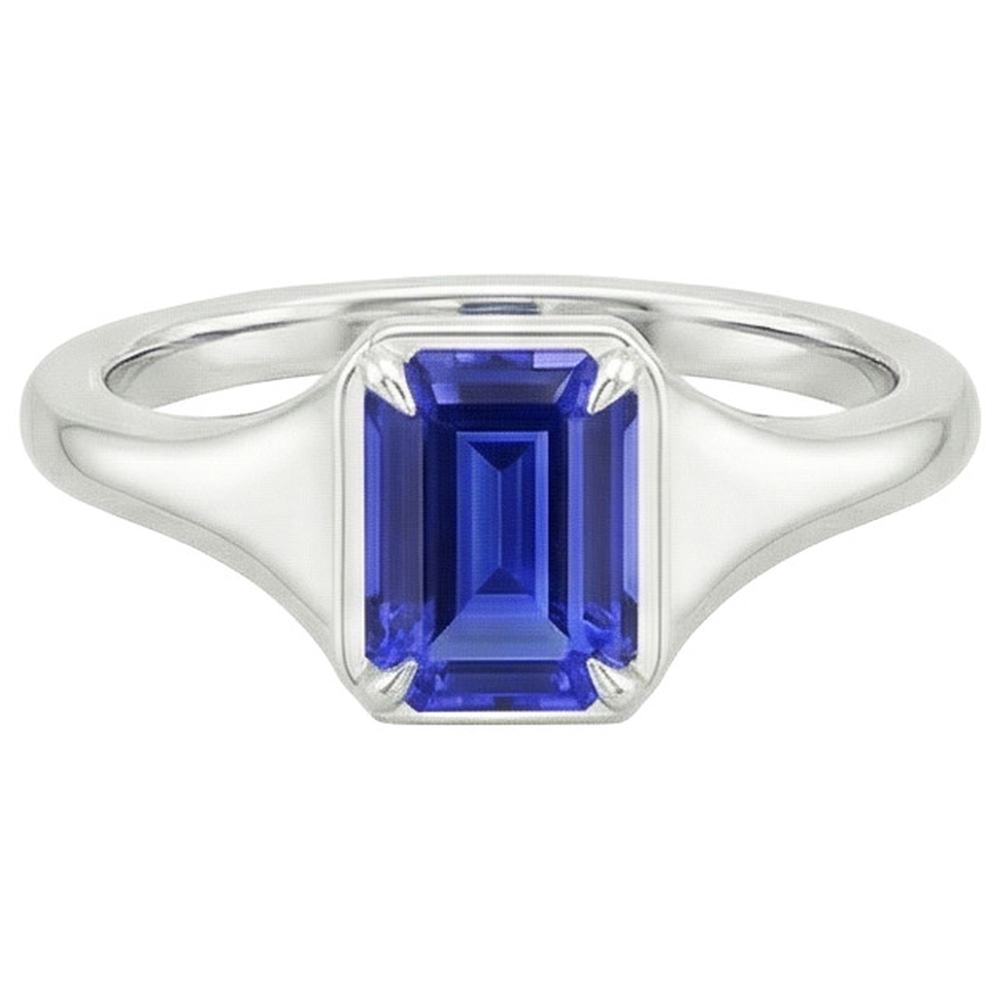Smaragd Solitaire Ring Sri Lanka Saphir 3 Karat