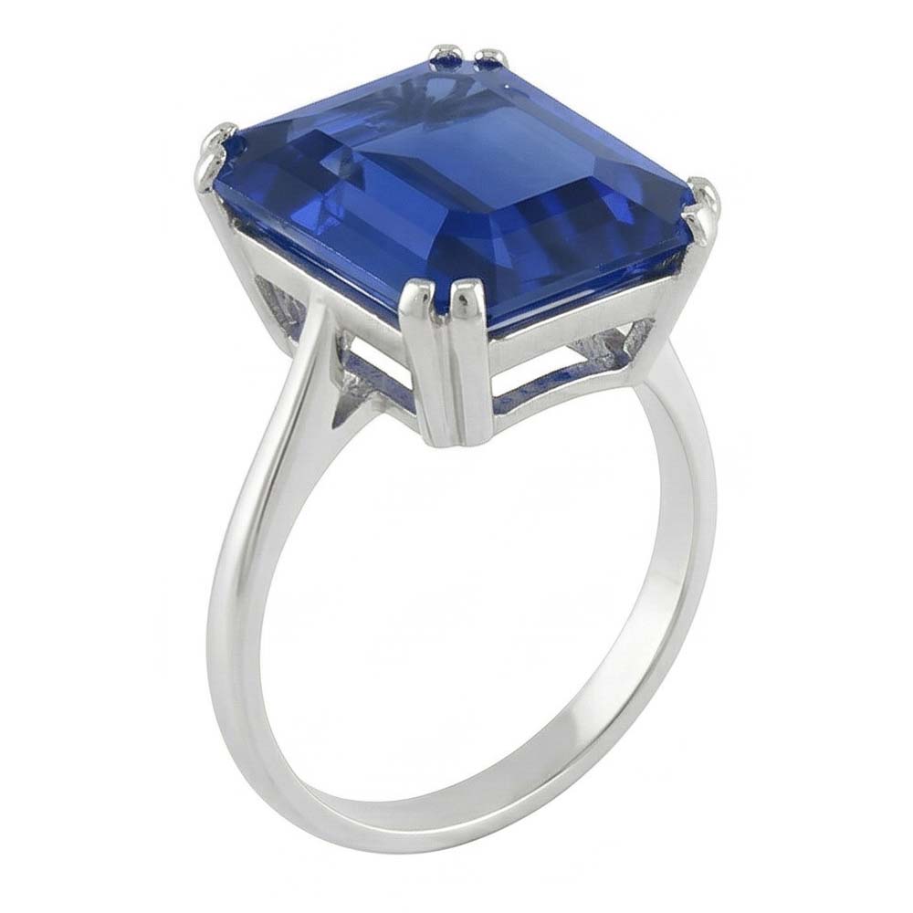 Smaragd Solitaire Ring Sri Lankan Saphir 2,50 Karat Korb Set