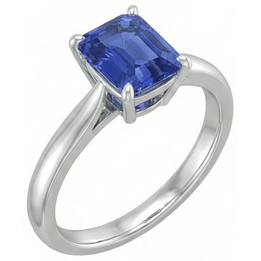 Smaragd Solitaire Srilanka Saphir-Verlobungsring 1,50 Karat