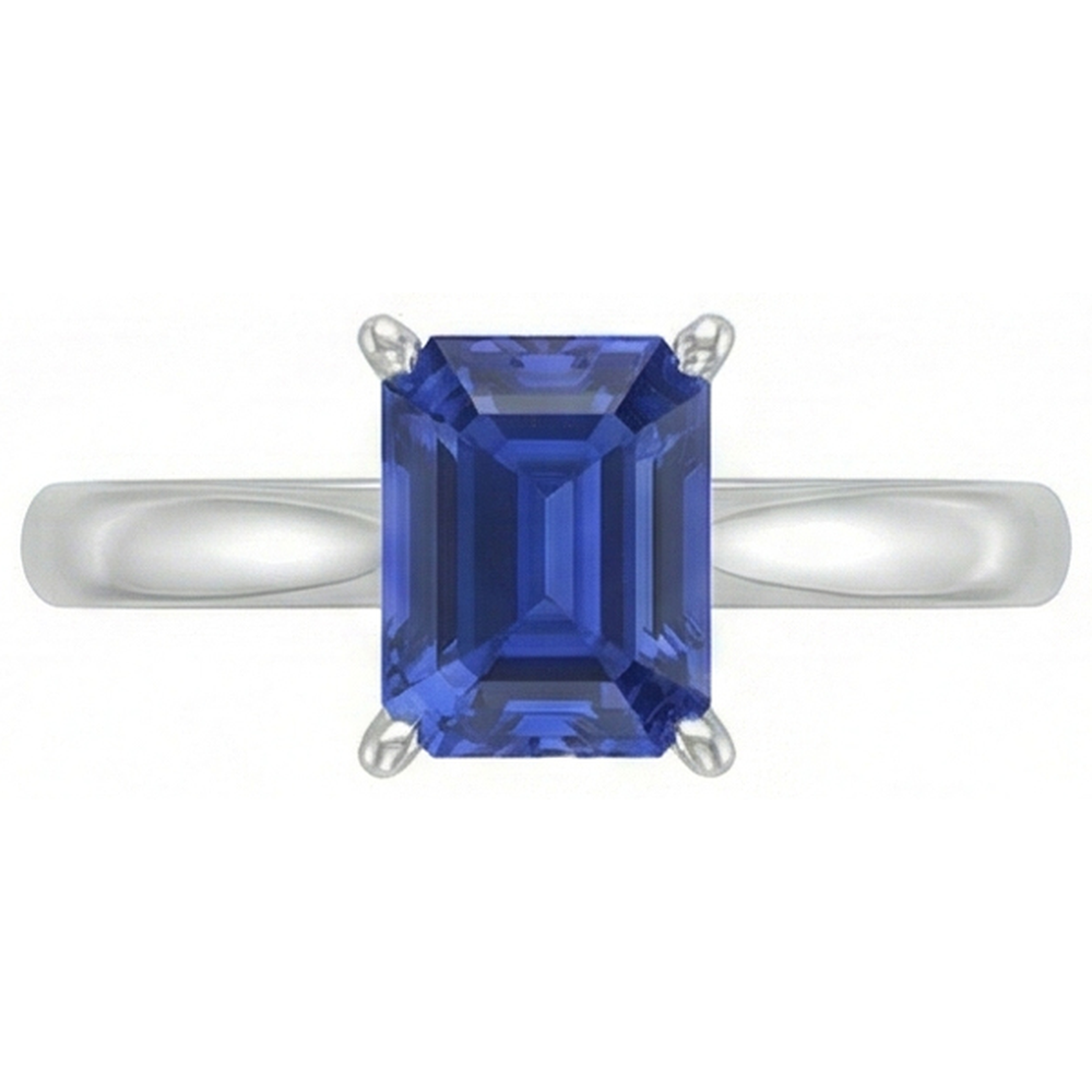 Smaragd Solitaire Srilanka Saphir-Verlobungsring 1,50 Karat