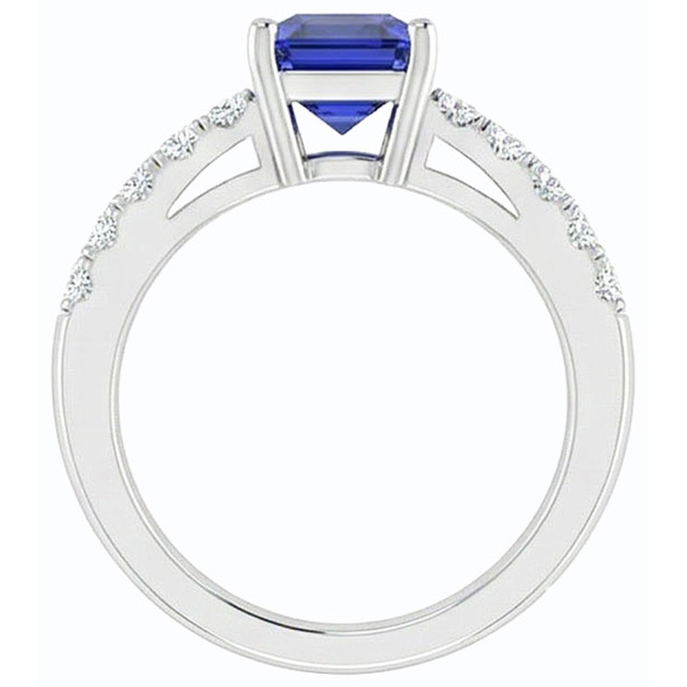 echter round diamant 3.50Karat ring Profilansicht