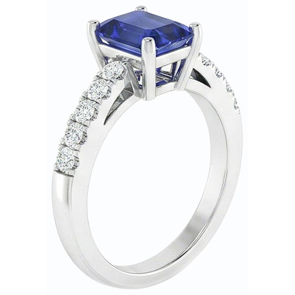 echter round diamant 3.50Karat ring Draufsicht