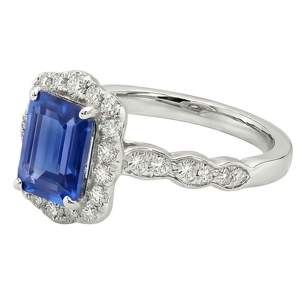 echter round diamant 3Karat ring Draufsicht