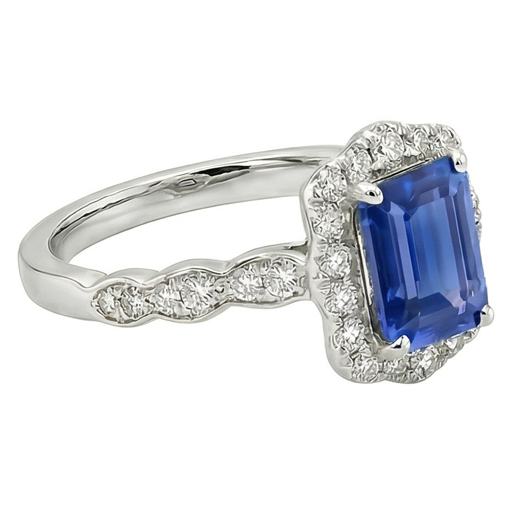 echter round diamant 3Karat ring Profilansicht
