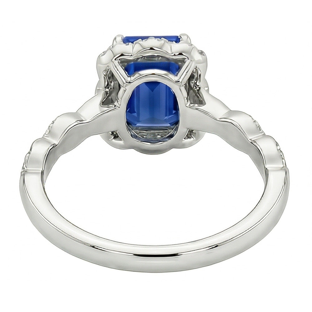 echter round diamant 3Karat ring auf Weiß