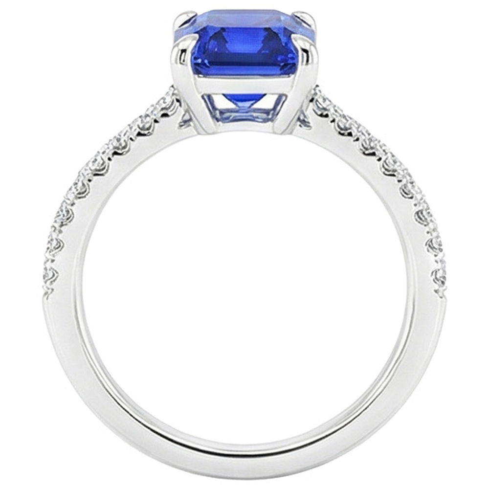 echter round diamant 4Karat ring Seitenansicht