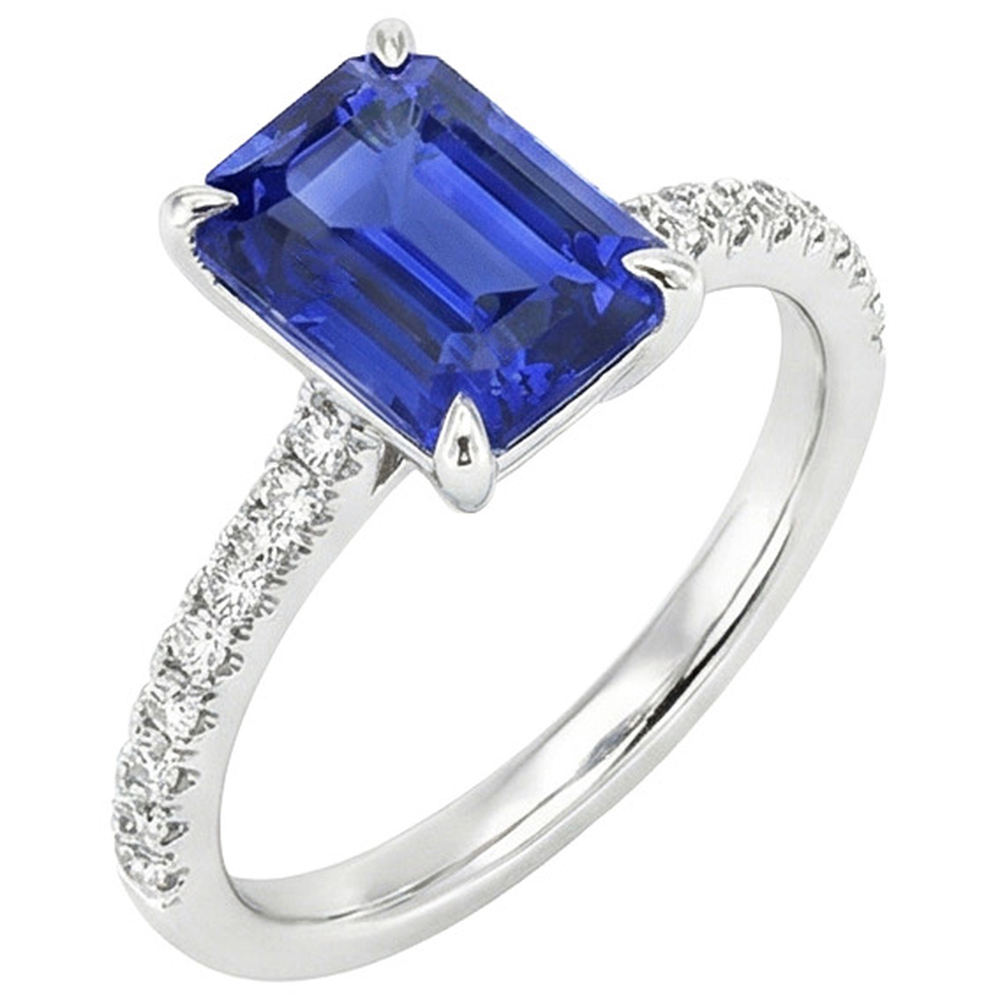 echter round diamant 4Karat ring Draufsicht