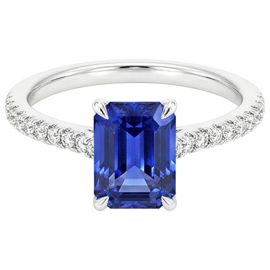 echter round diamant 4Karat ring auf Weiß