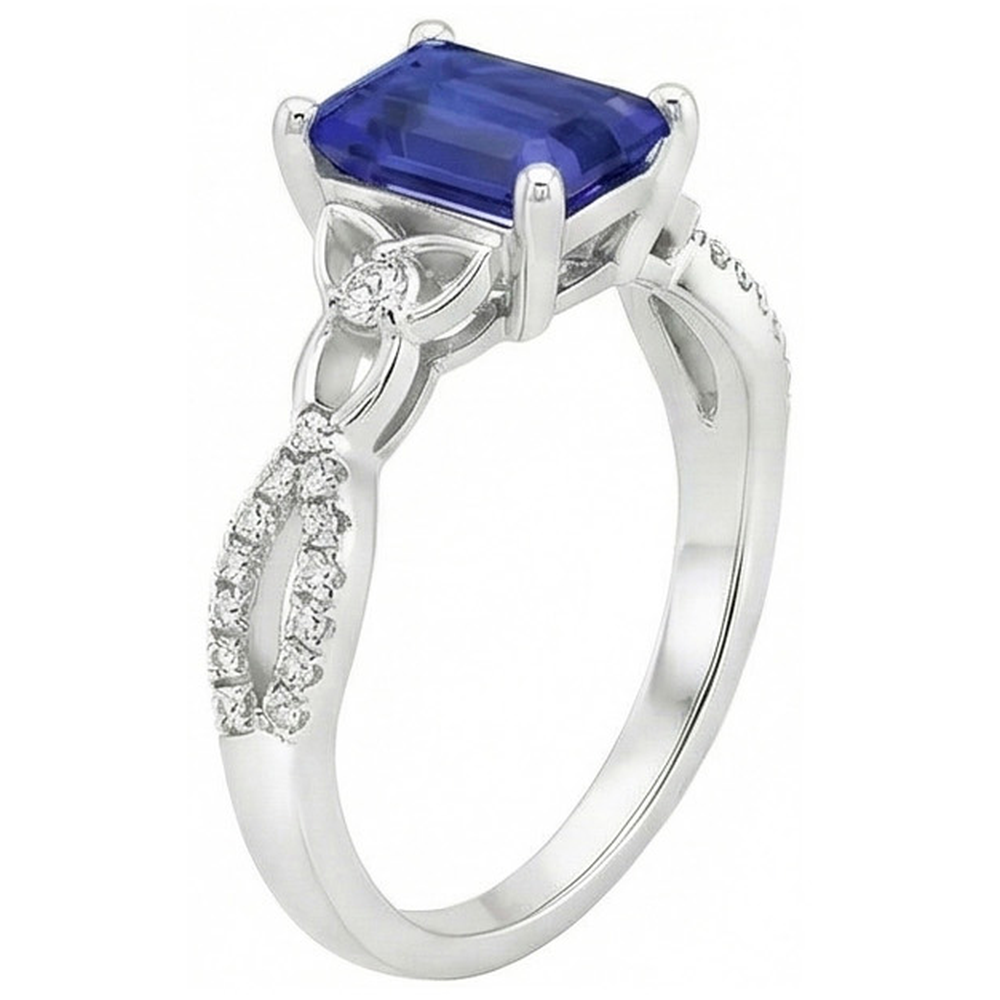 echter round diamant 3Karat ring Profilansicht