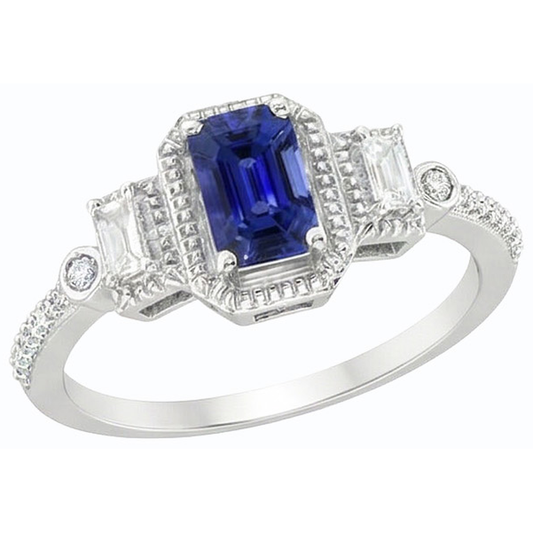 echter baguette diamant 2.50Karat ring Vorderansicht