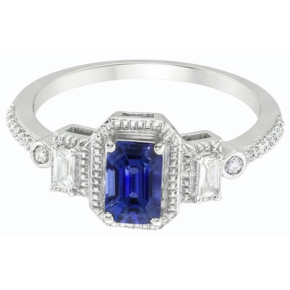 echter baguette diamant 2.50Karat ring Detailansicht