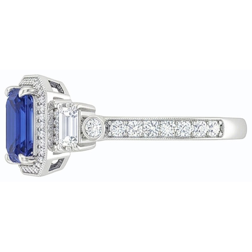 echter baguette diamant 2.50Karat ring Draufsicht