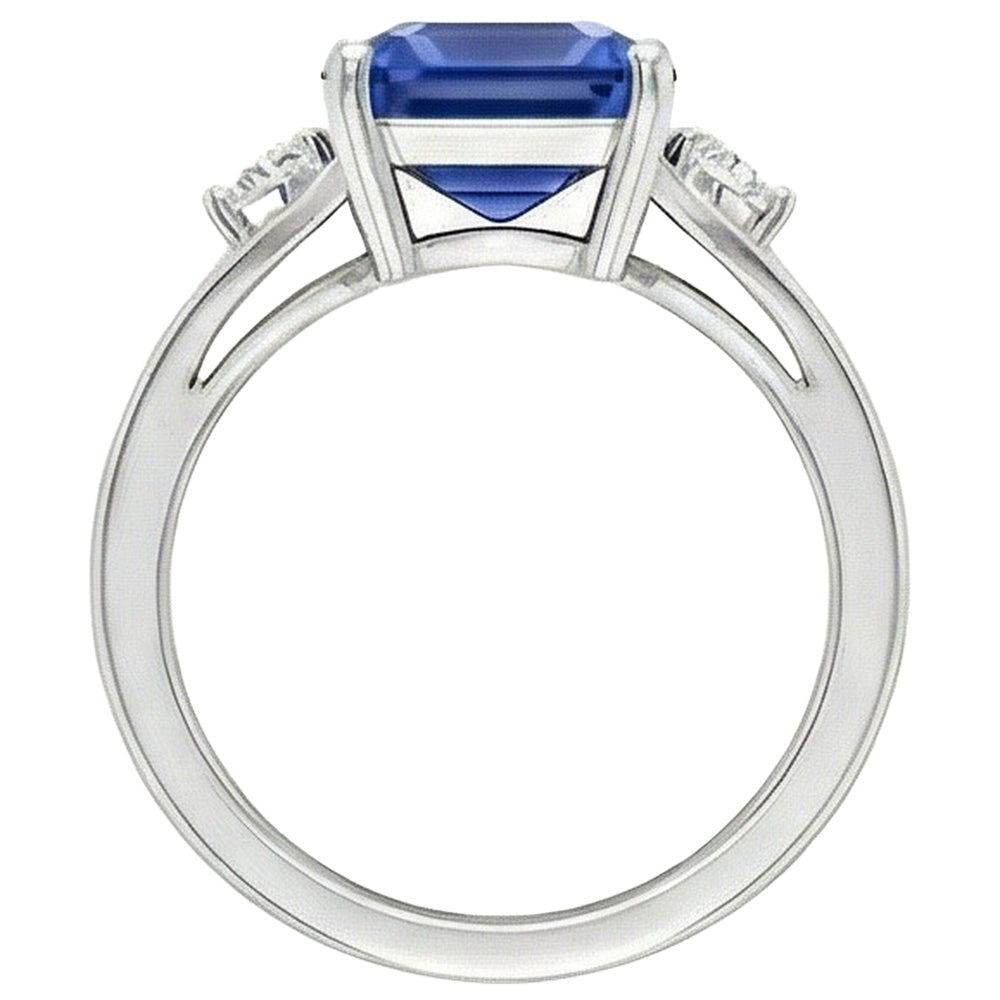 echter round diamant 2.50Karat ring Profilansicht