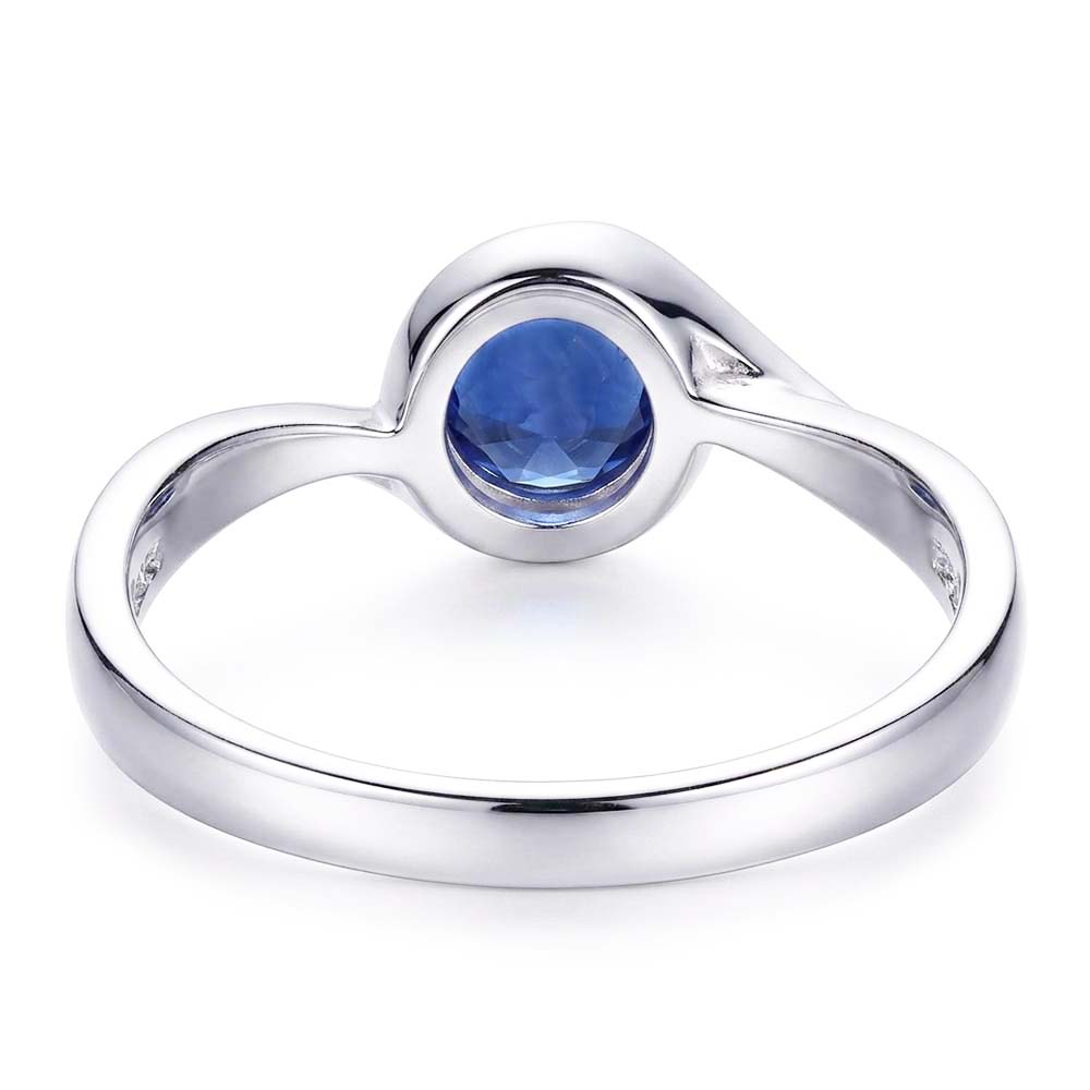 Solitaire 1 Karat Saphir Ring Bypass Style Split Shank Damen Schmuck