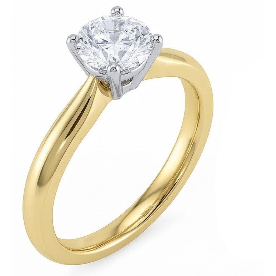 echter round diamant 1.25Karat ring Seitenansicht
