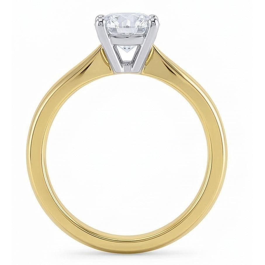 echter round diamant 1.25Karat ring Detailansicht