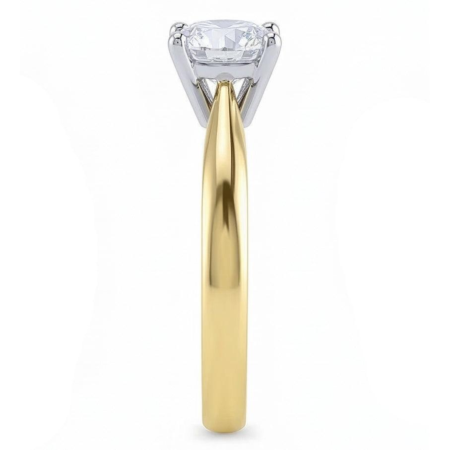 echter round diamant 1.25Karat ring Draufsicht