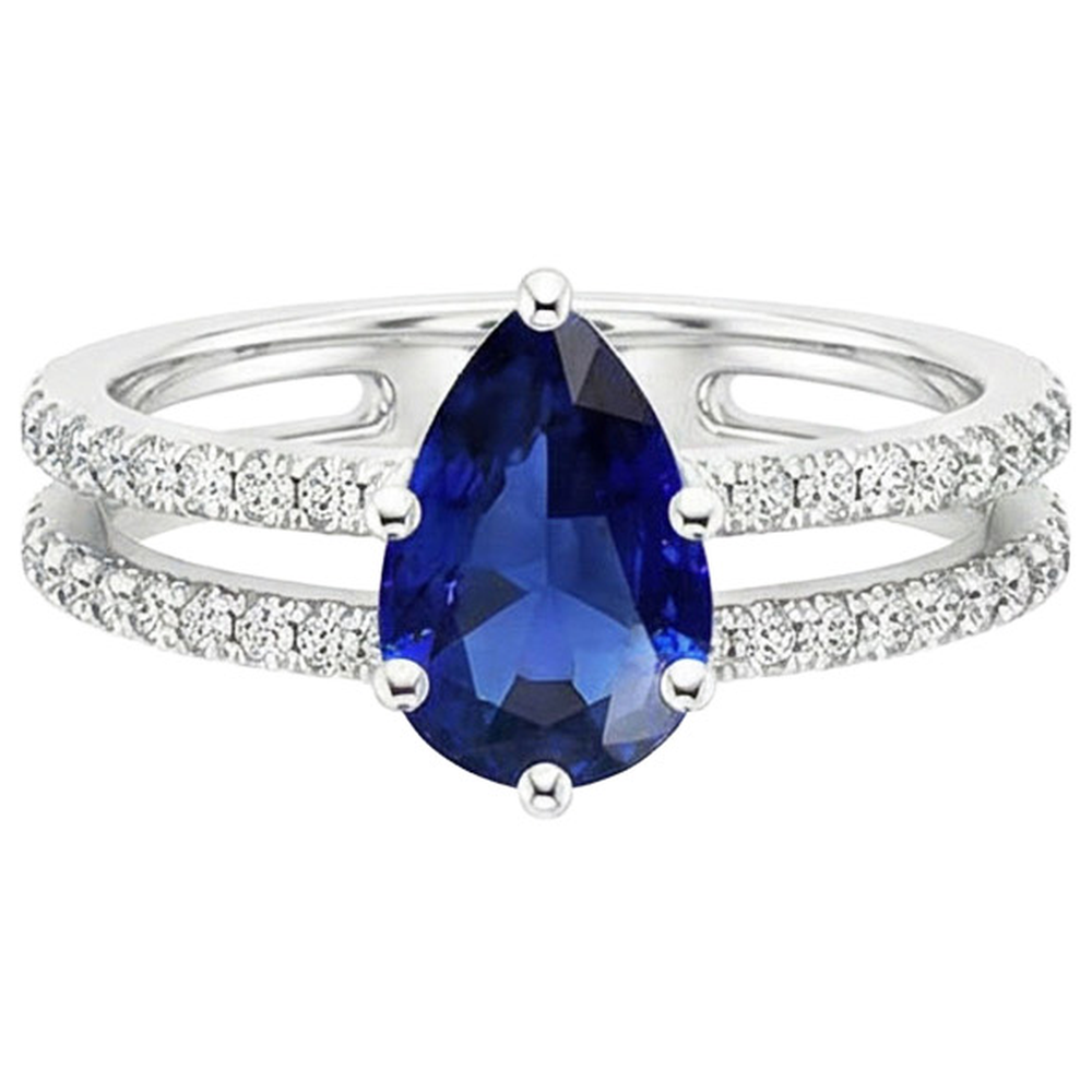 echter round diamant 4Karat ring Profilansicht