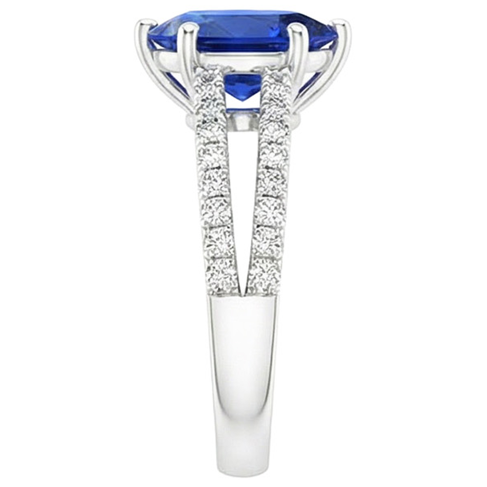 echter round diamant 4Karat ring auf Weiß