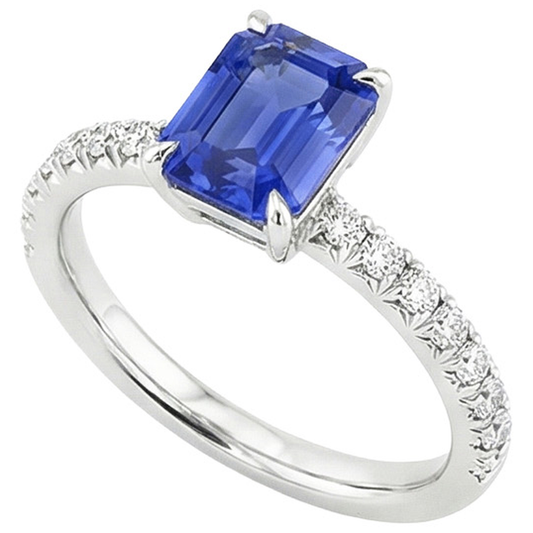 echter round diamant 4.50Karat ring Seitenansicht