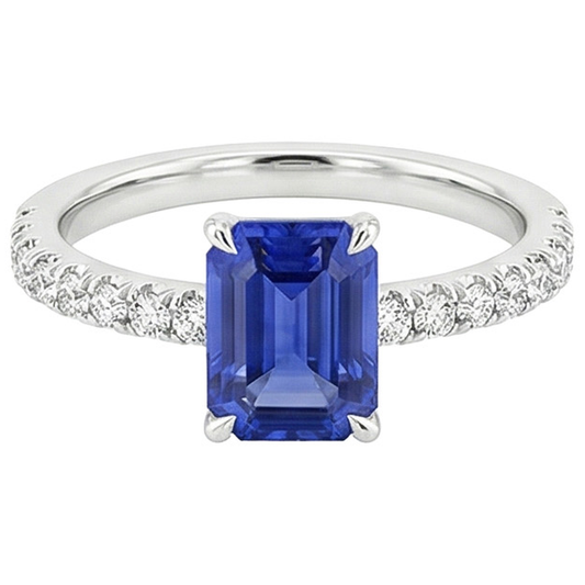 echter round diamant 4.50Karat ring Profilansicht