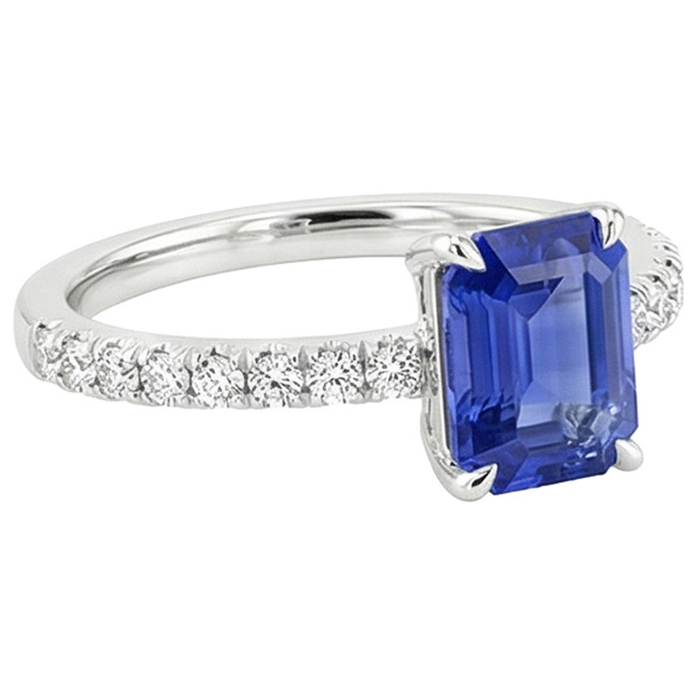 echter round diamant 4.50Karat ring auf Weiß