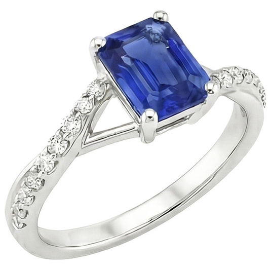 echter round diamant 4Karat ring Seitenansicht