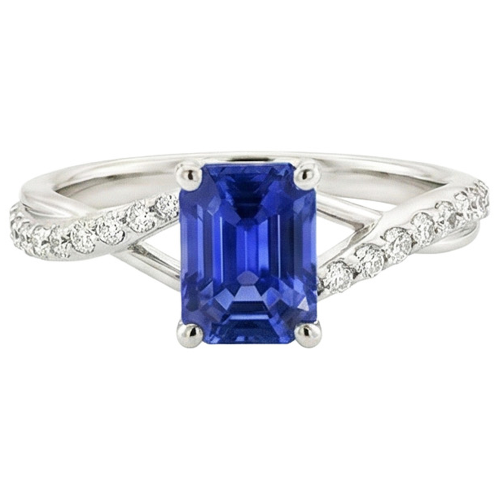 echter round diamant 4Karat ring auf Weiß