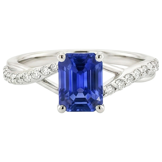 echter round diamant 4Karat ring auf Weiß