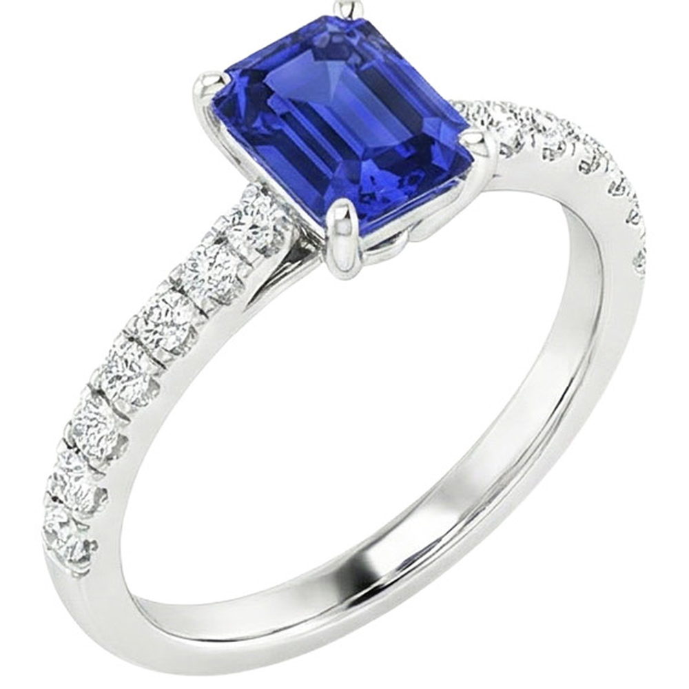 echter round diamant 4.25Karat ring Seitenansicht