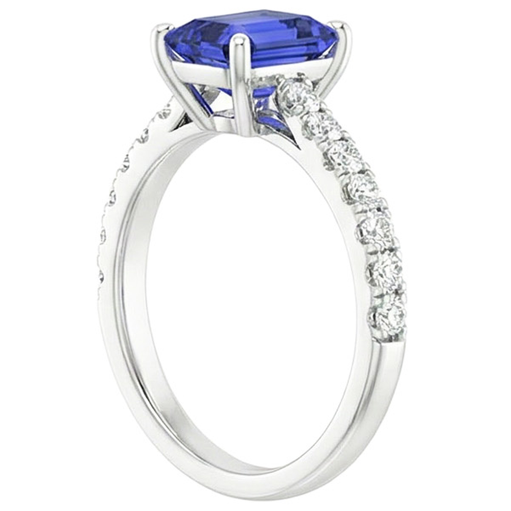 echter round diamant 4.25Karat ring Draufsicht