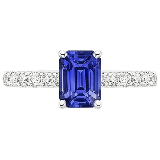 echter round diamant 4.25Karat ring Profilansicht